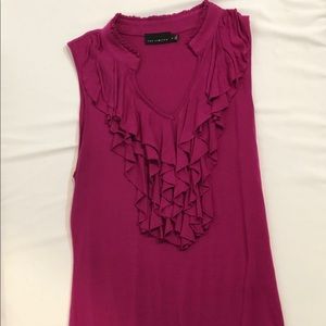 Limited Ruffle Neck Sleeveless Top Size Medium